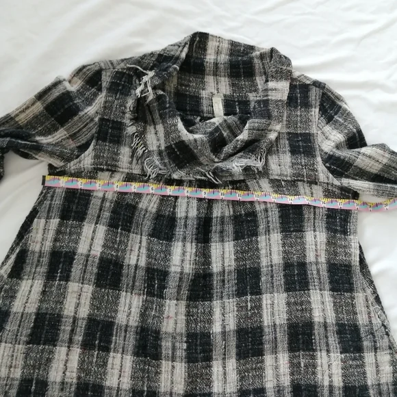 Free People Walk In The Park Plaid Tunic Top XS - Picture 14 of 16